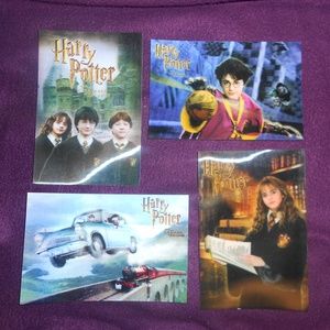 4 Harry Potter 3-d Collector cards new old stock